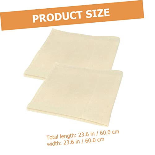 COLLBATH 2pcs Multi-function Cheese Cloths Reusable Strainer for Draining Milk Yogurt Tofu and Cooking Hemmed Design for Kitchen Use
