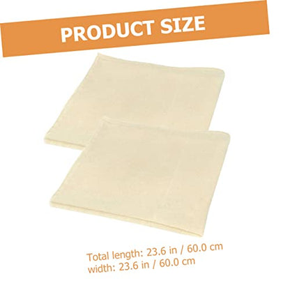 COLLBATH 2pcs Multi-function Cheese Cloths Reusable Strainer for Draining Milk Yogurt Tofu and Cooking Hemmed Design for Kitchen Use