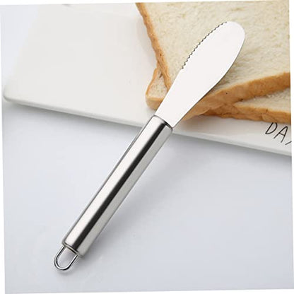 Alipis 2pcs Stainless Steel Cream Spatula Butter Spreader Cheese Knife for Cake Icing and Pastry Kitchen Gadget for Food Shops and Catering Silver