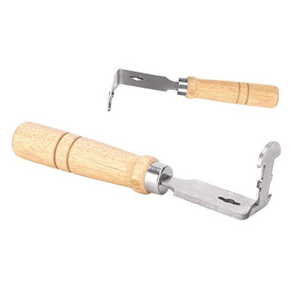 Beekeeping Shovel,Beehive Frame Cleaning Shovel with Wood Handle,Honey Uncapping Fork,Stainless Steel Scraper Cleaner Supply for Quickly Scraping Propolis Off