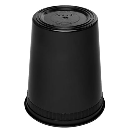 Karat [32oz - 240 ct Black PP Injection Molded Round Deli Containers with Lids (FP-IMDC32-PPB) - color: Black, size: 32oz