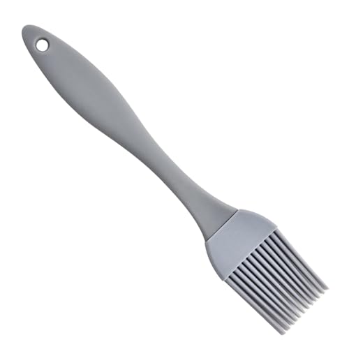 Silicone Oil Brush Barbecue Basting Brush Seasoning Sauce Cake Bread Butter Egg Heat Resistant Home Kitchen Baking Cooking Tools - color: Gray, size: Medium