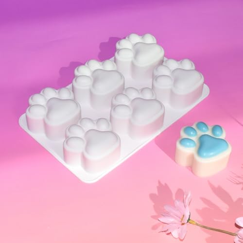 Silicone Chocolate Molds 3D Cat Paw, Non-Stick Silicone Mold for Creating Individual Portions Mousse Cake, Pastry, Chocolate, Ideal for Professional-Looking Dessert (E_ Cat Paw) - size: E_ Cat Paw