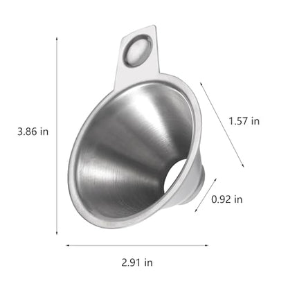 Spice Funnel for Kitchen Use Stainless Steel Small Metal Funnels and Scoop for Coffee Water Salt Pepper Condiments and Sauce Easy Filling Tool for Jars and Bottles Spill-Free Design