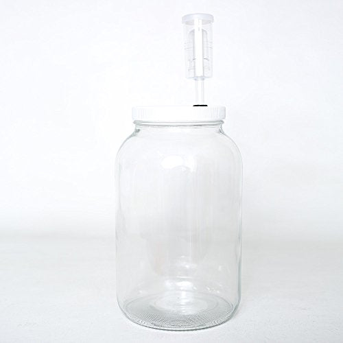 Chicago Brew Werks 1 Gallon Glass Jar Fermenter Kit - 3 Piece Airlock,