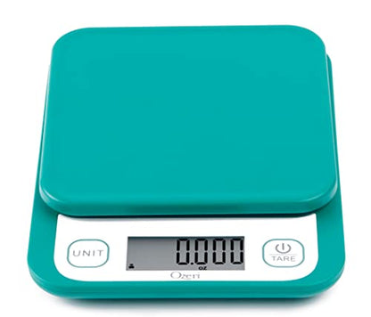Ozeri Garden and Kitchen Scale II, with 0.1 g (0.005 oz) 420® Variable Graduation Technology® - color: Teal