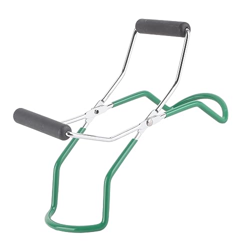 flexman Canning Jar Lifter, Multifunctional Stainless Steel Antiscalding Tray Dish Clamp with Grip Handle, Kitchen Tool for Homes Restaurants Collect Cans (Green) - color: Green