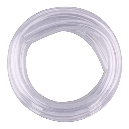 DERNORD PVC Tubing 1"ID X 1 1/4"OD Flexible Clear Vinyl Hose 10 Feet for Food Grade - size: 10 Feet, style: 1"ID X 1 1/4"OD