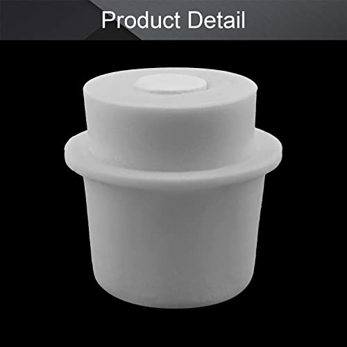 Othmro 2Pcs Drilled Rubber Stopper with Airlock, White Drilled Bungs Stopper with 1.46"-1.61" Hole for Fermentation Use, Homebrewing Beer Kombucha Airlock Stopper