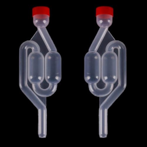 5 Pack S-Shape Air Lock, Plastic Twin Bubble Fermentation Valve for Home Brew Wine Beer Making, 17cm Length Grommet up to 20 Gallon