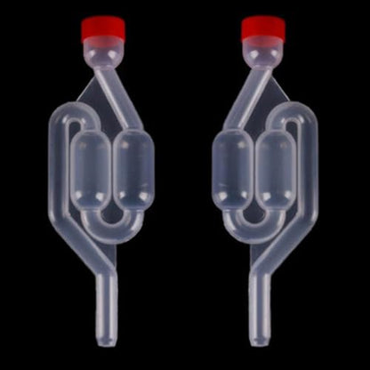 5 Pack S-Shape Air Lock, Plastic Twin Bubble Fermentation Valve for Home Brew Wine Beer Making, 17cm Length Grommet up to 20 Gallon