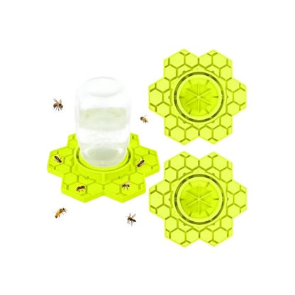 Bee Feeder for Mason Jar – Silicone Bee Watering Station for Garden, Compatible with Regular Mouth Mason Jars(2 Pack)(Yellow) - color: Yellow