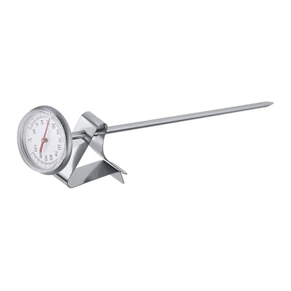 Stainless Steel Milk with Digital Display Clip for Coffee Frothing Latte Steaming and Cheese Making Premium Accessory for Home and Cafe Use