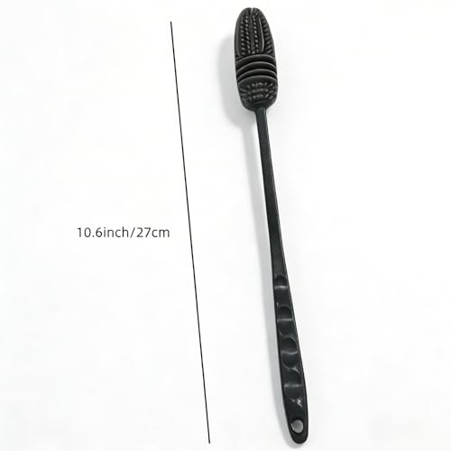 Durable Long-Handle Silicone Brush – Deep Cleaning Tool for Bottles, Cups & Narrow Necks-Grey