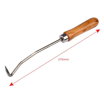 Beekeeping Cleaning Hook 9.05 Inch Handle Beehive Frame Cleaning Tool Beeswax Scraper for Hive Maintenance and Removal