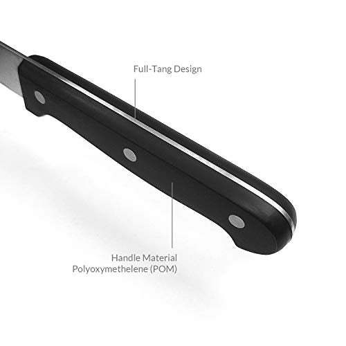 10 Inch Serrated Bread Knife, Premium Stainless Steel Blade with Wave Edge, Full Tang Handle, Razor Sharp Knife for Bread, Durable Professional Kitchen Knife