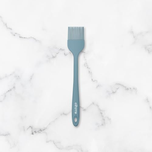 Elihome Mini Silicone Basting Pastry Brush, Cooking Brush for Oil Sauce Butter Marinades, Food Brushes for BBQ Grill Kitchen Baking, Baster Brushes Food Grade, Slate Teal Grey - color: Slate Teal Grey