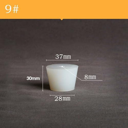 Reusable Silicone Hollow Conical Wine Stopper, Alkali Resistant Glass Bottle Stopper Wide Mouth Tube Stopper(9) - size: 9