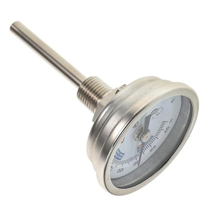 Ciieeo Stainless Steel Wine Thermometer with Threaded Design High Precision Dial Temperature Gauge for Winemaking Brewing and Reusable Stainless Steel