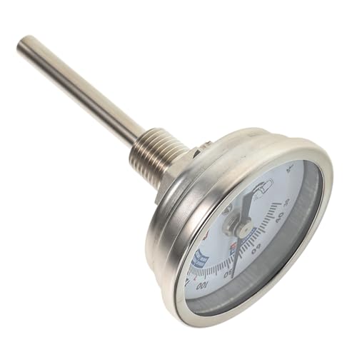Ciieeo Stainless Steel Wine Thermometer with Threaded Design High Precision Dial Temperature Gauge for Winemaking Brewing and Reusable Stainless Steel