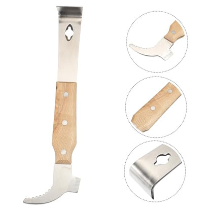 Toyvian Beehive Scraper Tool with Handle Hive Frame Lifter Cleaner Essential Beekeeping Supply for Easy Hive Maintenance and Frame Separation