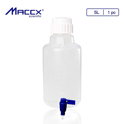 5L(1.32 Gallon) Round Carboy, PP Material, Spigot and Screw Closure in PP Material, with Integrated Shoulder Lifting Handle.RCA005-001