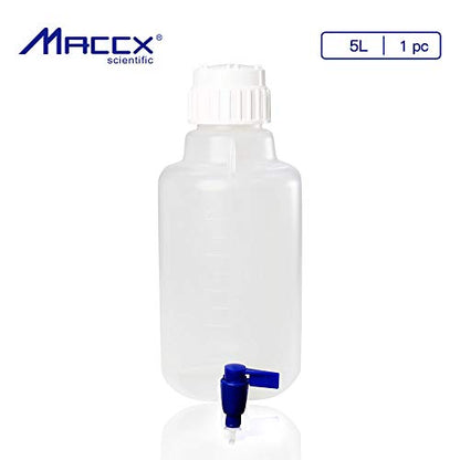 5L(1.32 Gallon) Round Carboy, PP Material, Spigot and Screw Closure in PP Material, with Integrated Shoulder Lifting Handle.RCA005-001