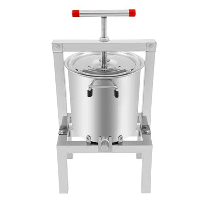 Manual Wine Press Extractor, Fruit Presser Honey Press Extractor, Stainless Steel Juice Press Extractor with 10L Bucket, Freestanding Press Extractor Machine, Household Extractor for Fruit Honey
