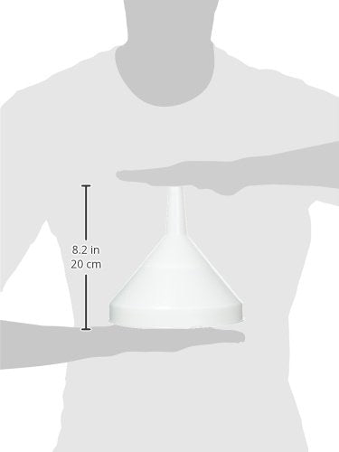 HomeBrew 8" Funnel with Strainer White
