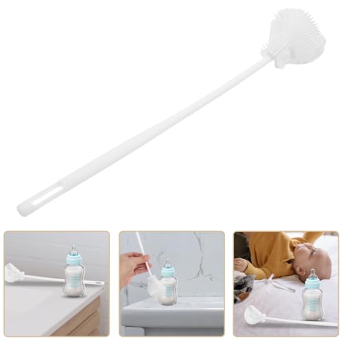 Cabilock Silicone Bottle Brush for Baby Bottles with Soft Bristles Long Handle Cleaning Brush for Narrow Neck Water Bottles Tumblers and Sports Bottles