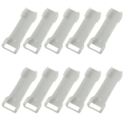 lasenersm 10 Pieces Beehive Frame Spacer Plastic Beehive Frame Spacer Beehive Frame Strip Beehive Frame Strip Spacer Beehive Frame Spacing Tool, White