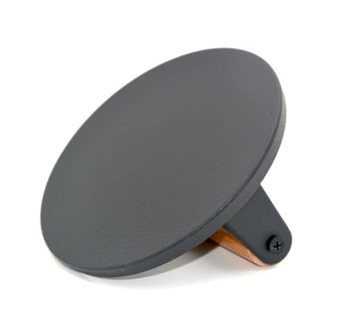 Kitchen Tools Heavy Duty Cast Iron Smash Burger Press Round Barbecue Meat Flat Press with Anti Scalding Wooden Handle with Handle for Griddle, Sandwich, Nonstick Pan - size: 5.7"