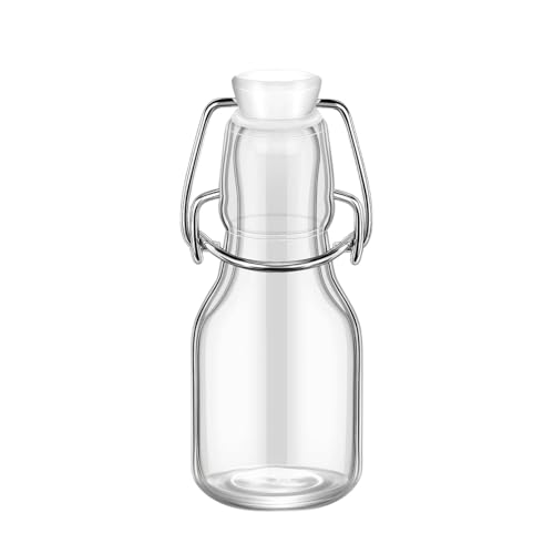 ICE N COLD Glass Swing Top Bottles | Flip Top Glass Bottles for Limoncello, Syrups, Oils, Vinegar, Extracts & Beverages | Airtight Reusable Glass Bottles (6-Pack, MINI (60ml | 2oz)) - color: 6-Pack, size: 2 Ounces
