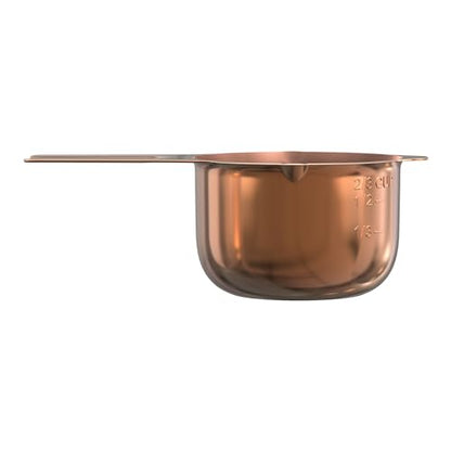 Color Up ⅔ Cup Measuring Cup (160 ml) – Premium Copper Stainless Steel, Accurate for Wet & Dry Ingredients, Embossed Markings, Easy-Pour Spouts, Dishwasher-Safe, Kitchen Essential - size: 2/3 Cup (160 ml) Copper
