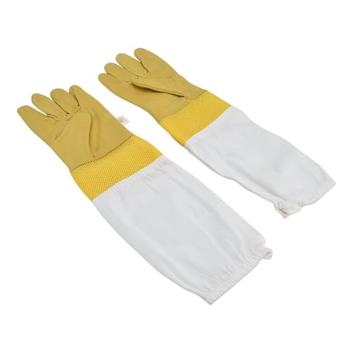 Beekeeping Gloves Durable Sheepskin Gloves with Extended Sleeves Beekeepers Safe XL