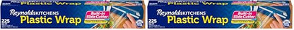 Reynolds Plastic Wrap, 225 Square Feet | Quick Cut | Pack of 2 - size: 225 Sq Ft (Pack of 2), style: Plastic Wrap - 225 Sq Ft