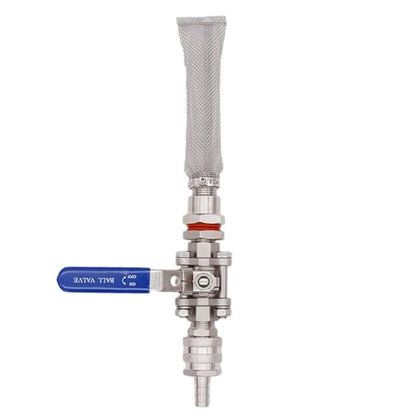 Homebrew Weldless Kettle Conversion Kit with Quick Disconnect & 6" Bazooka Screen - 3-Piece Ball Valve Assembly for Easy Brewing
