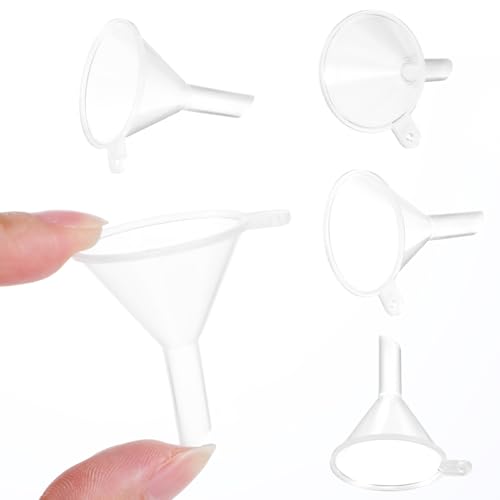 20 Pcs Small Funnel Mini Funnel Kitchen Use Funnels Clear Plastic Narrow Neck Plastic Funnels Urn Filling Tool for Lab Bottles Sand Art Perfumes Spices Activities