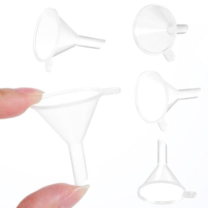 20 Pcs Small Funnel Mini Funnel Kitchen Use Funnels Clear Plastic Narrow Neck Plastic Funnels Urn Filling Tool for Lab Bottles Sand Art Perfumes Spices Activities