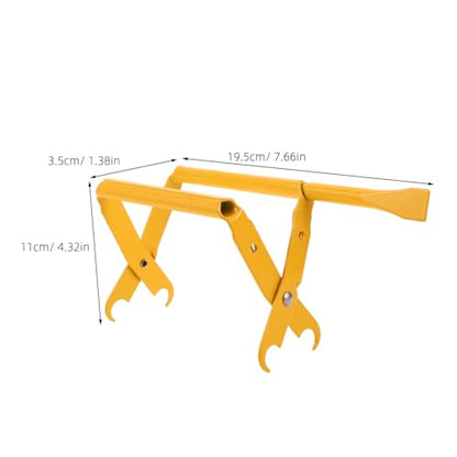 Angoily Bee Hive Frame Holder Yellow Stainless Steel Frame Lifter Tool with Plastic Grip and Beehive for Hive Inspections and Beekeeping