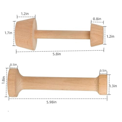Double Sided Wooden Tart Tamper Set Tart Pan Wooden Molds Egg Tarts Tamper Pastry Tools DIY Baking Shaping Kitchen Tool