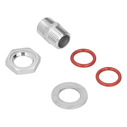 Stainless Steel Fermentation Bulkhead Kit with 0.635 cm NPT Ball Valve for Brew Kettles, Whiskey Stills, and Sparge Water Pots
