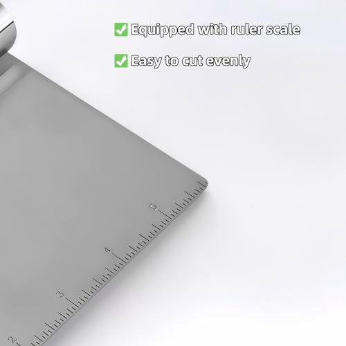 5.9" Professional Stainless Steel Dough Scraper and Bench Knife with Measurement Scale, Multi-Purpose Pastry Cutter for Baking, Pizza, Grill, Dough, Vegetables