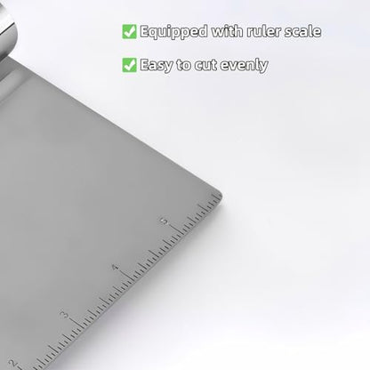 5.9" Professional Stainless Steel Dough Scraper and Bench Knife with Measurement Scale, Multi-Purpose Pastry Cutter for Baking, Pizza, Grill, Dough, Vegetables