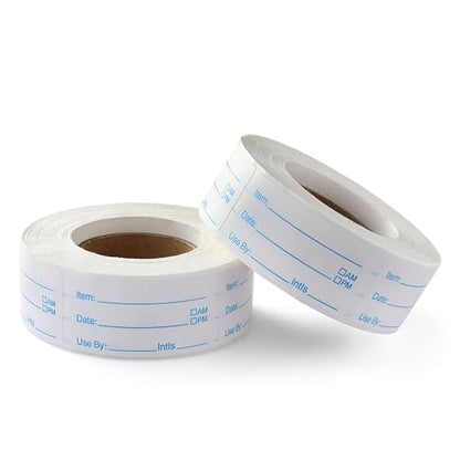 1000 Labels for Food Containers, No-Residue Food Labels and Easy to Write on, Removable Date Freezer Labels Sticker, 1 x 2 Inch