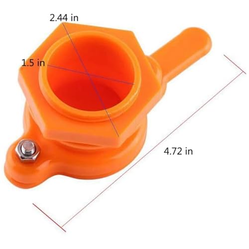 Honey Gate 6Pcs Honey Gate Valve for Bucket Honey Gate Honey Extractor Tap Beekeeping Supplies Orange for Beekeeper