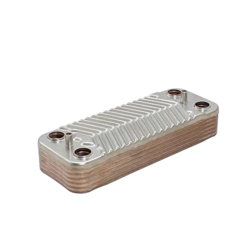 Heat Exchanger,12 Plate Heat Exchanger Beer Wort Chiller Cooler 304 Stainless Steel for Homebrew Cooling Counterflow Chiller Water Heating
