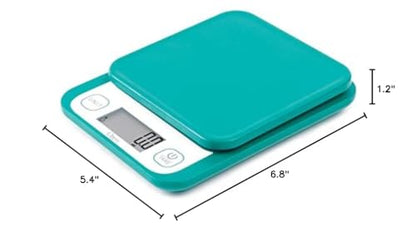 Ozeri Garden and Kitchen Scale II, with 0.1 g (0.005 oz) 420® Variable Graduation Technology® - color: Teal