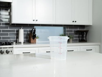 Cambro 4 Quart (QT) Food Storage Container (No Lid) - Restaurant Food Grade Bucket - for Dough Proofing and Brining (Translucent)
