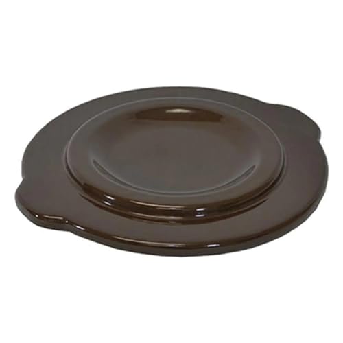 Ohio Stoneware Ceramic Lid for Food Preservation Pickling and Fermenting, 12 inch Cover Fits 2 Gallon Crock, Brown